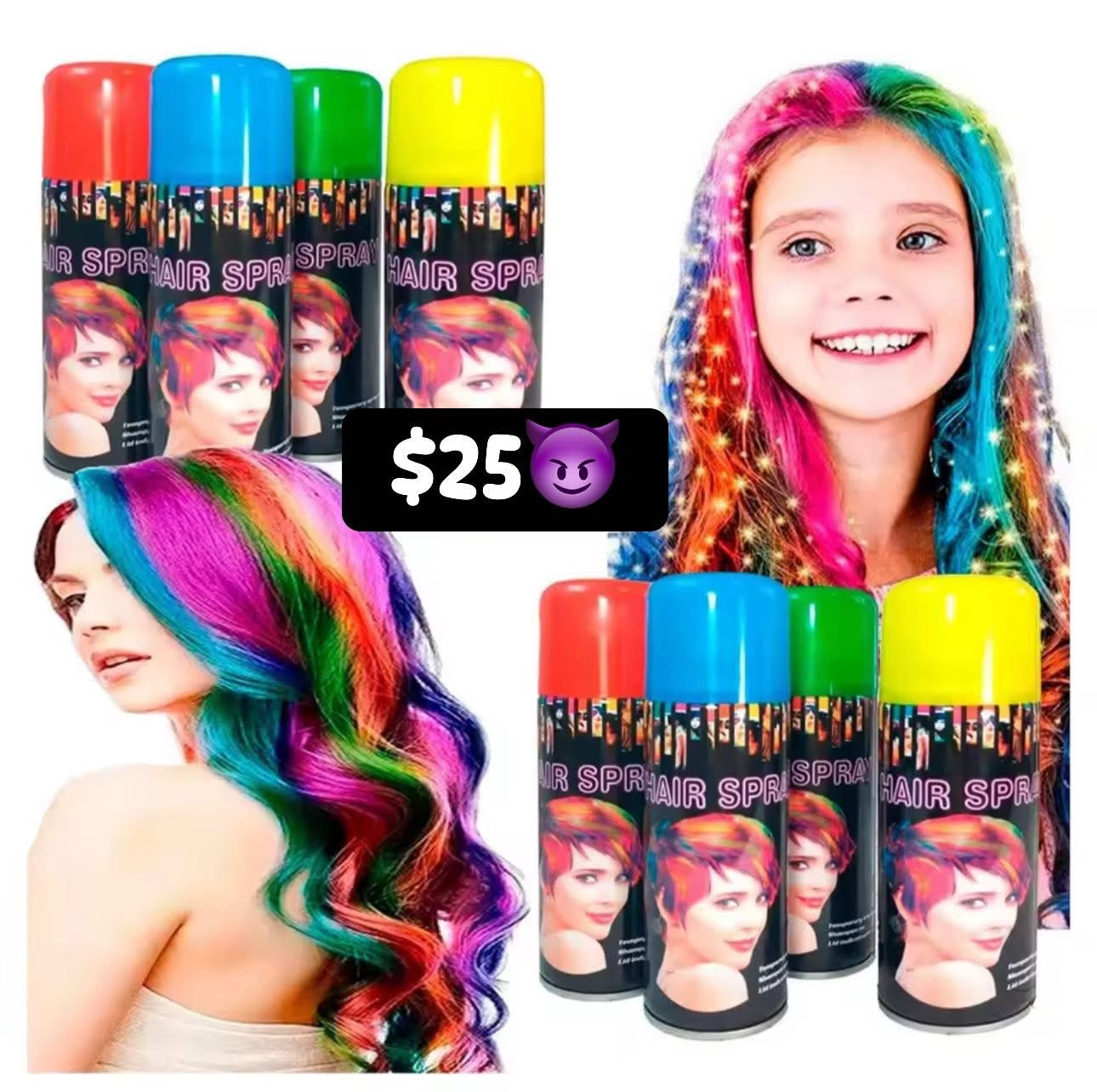 Pintura cabello en spray