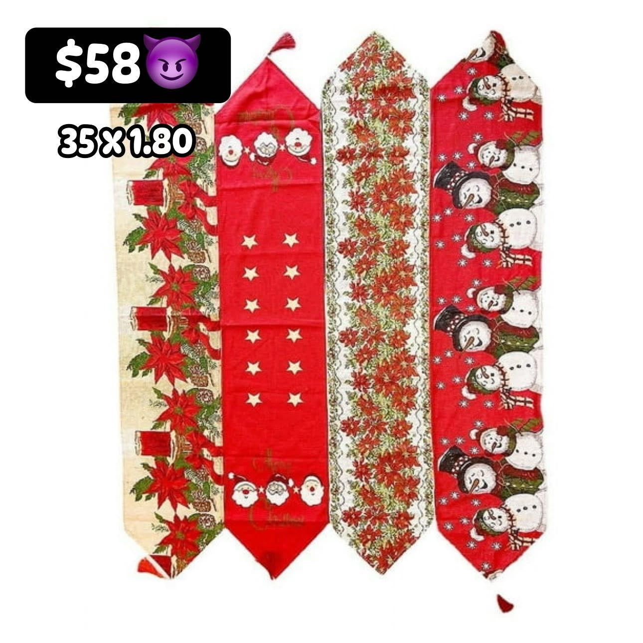 Camino de mesa navideño