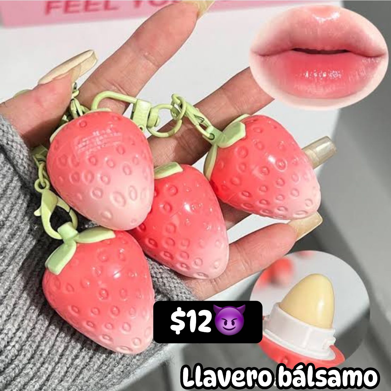BALSAMO LLAVERO FRESA