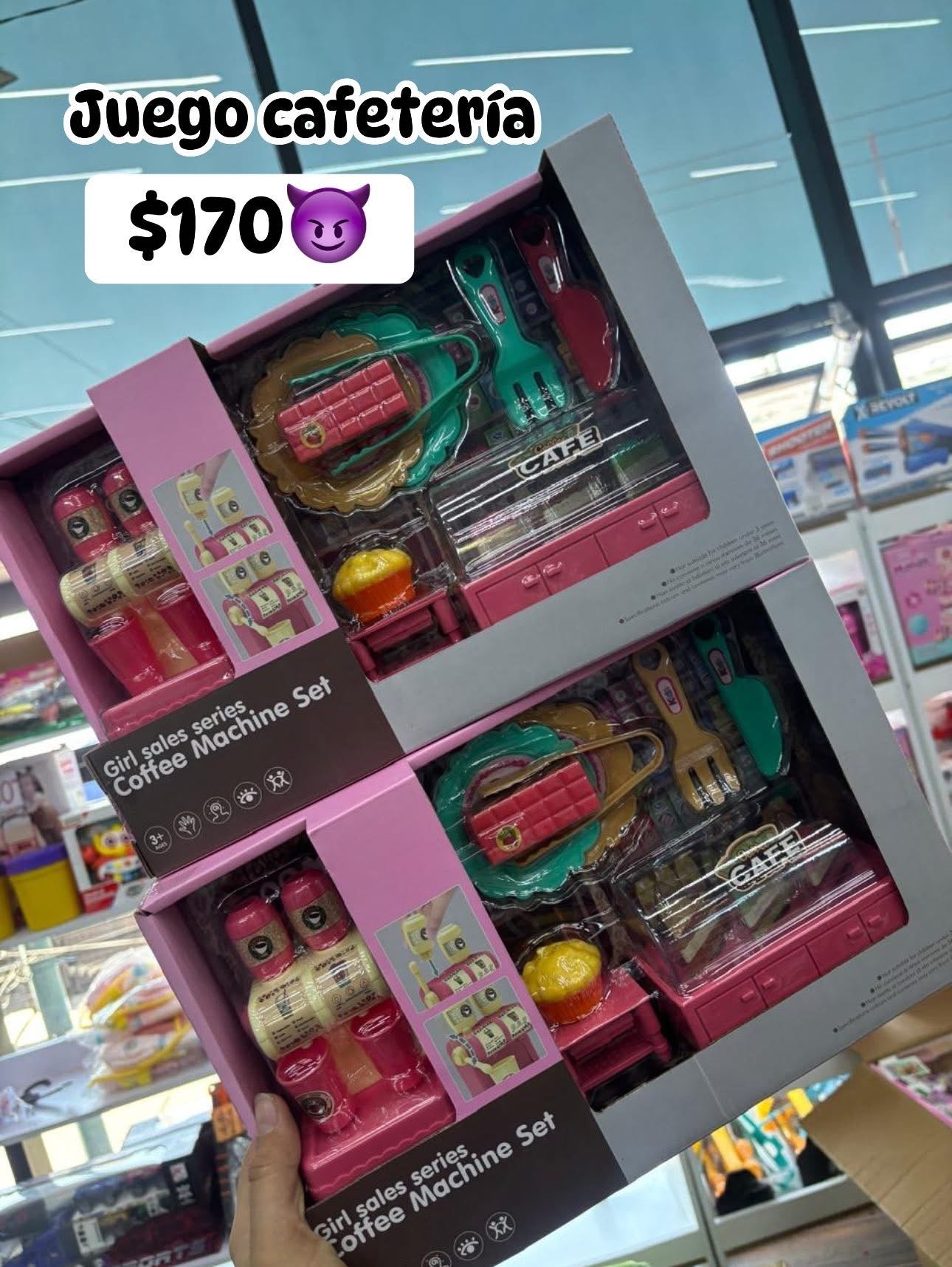 Juego cafe con caja registradora y juego cafetería