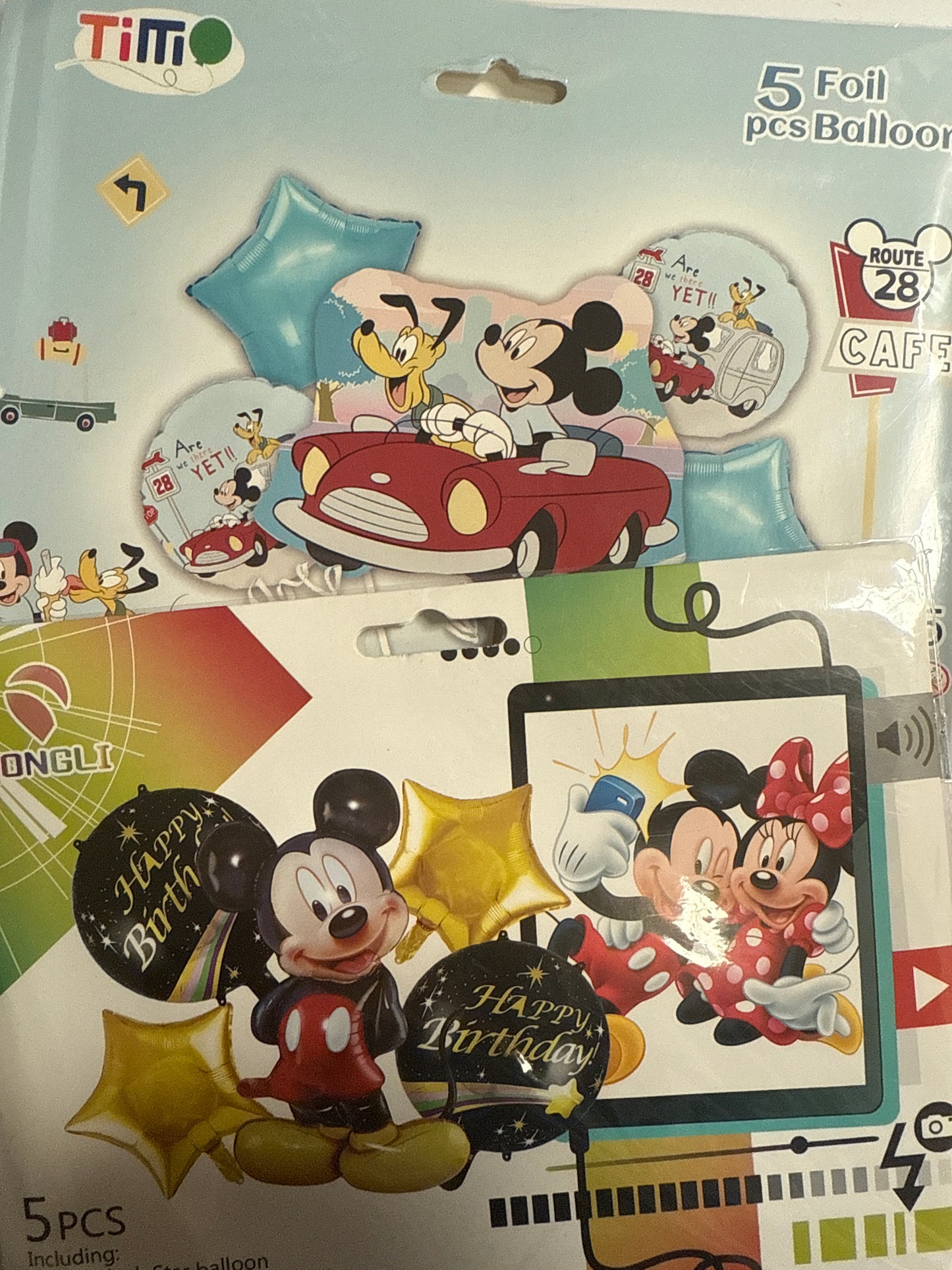 Bouquet 5 globos mickey mouse