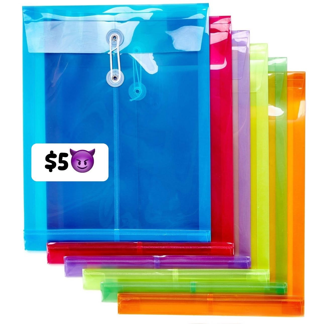 Folder de plastico tipo sobre tamaño oficio