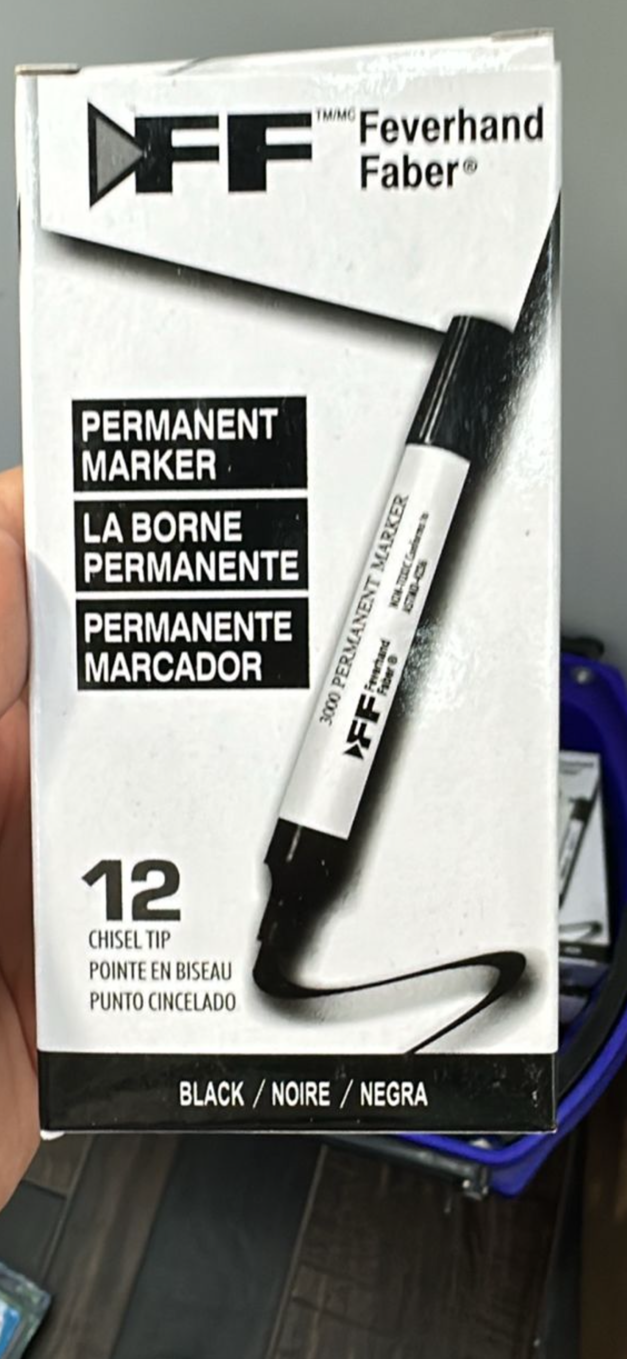 plumón permanente negro FF