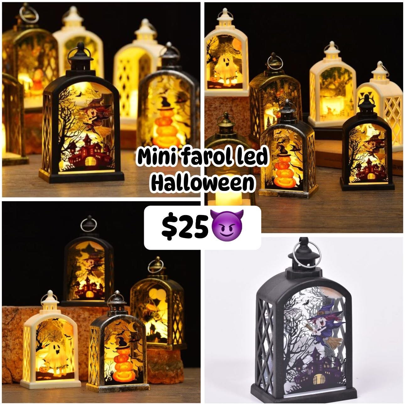 Mini farol led Halloween