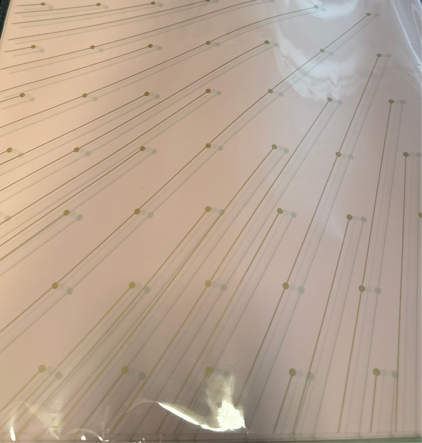 Papel coreano ROSA lineas doradas