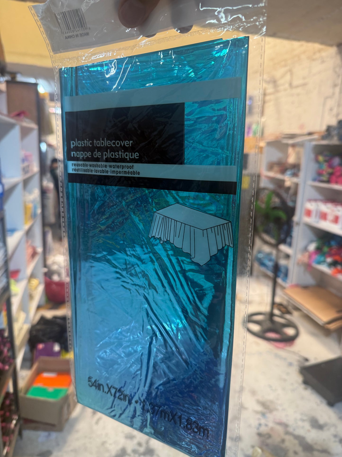 Mantel metalico azul aqua