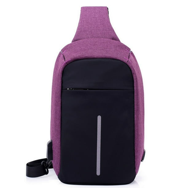 Pechera con cable usb morada
