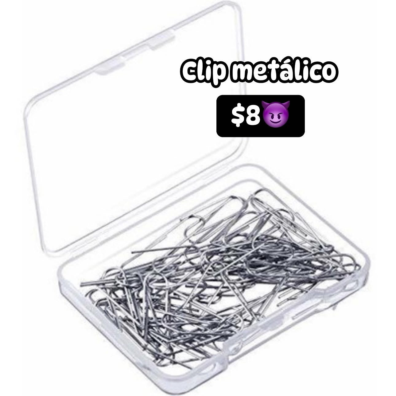 Clip metalico en caja
