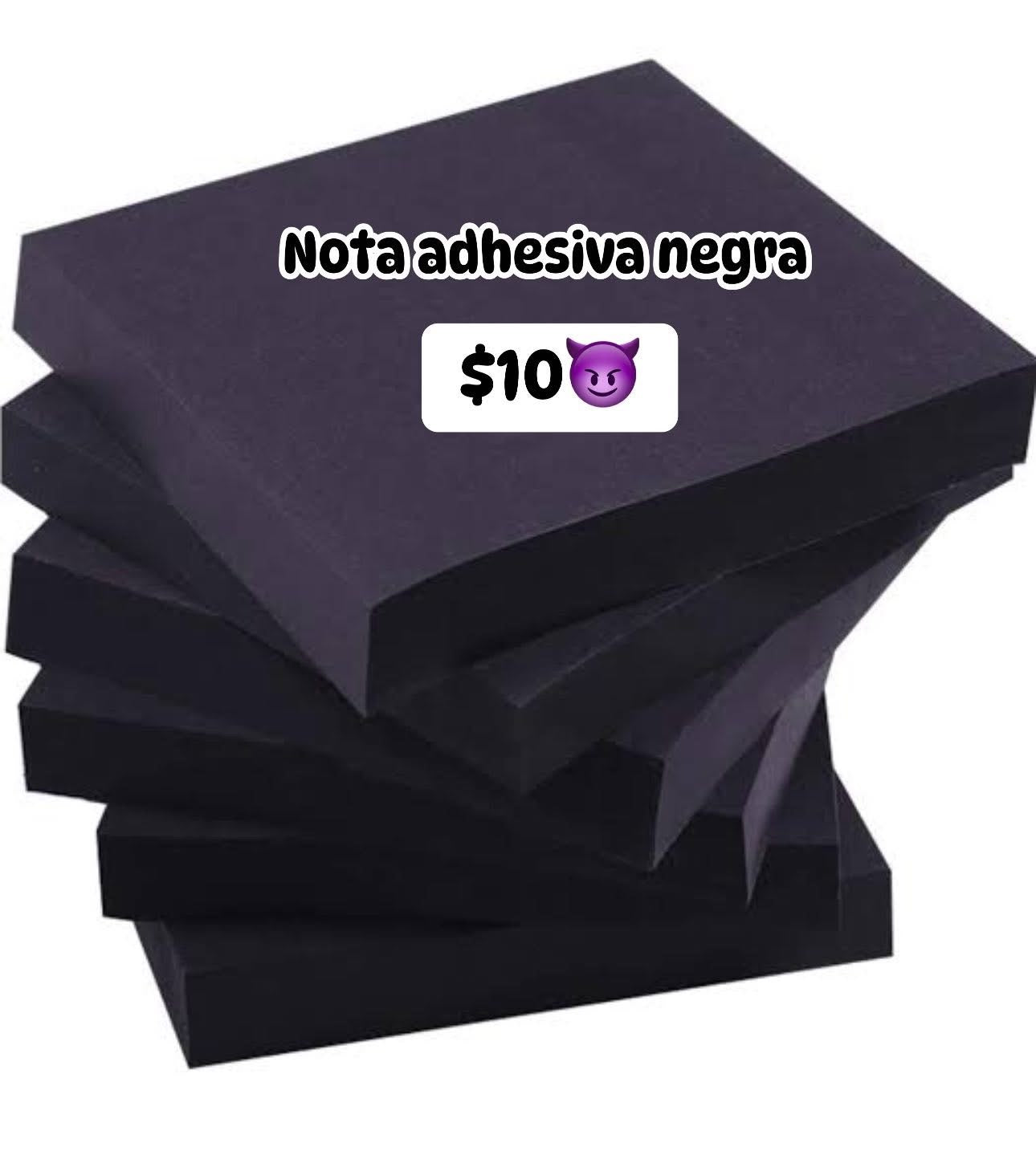 Nota adhesiva negra
