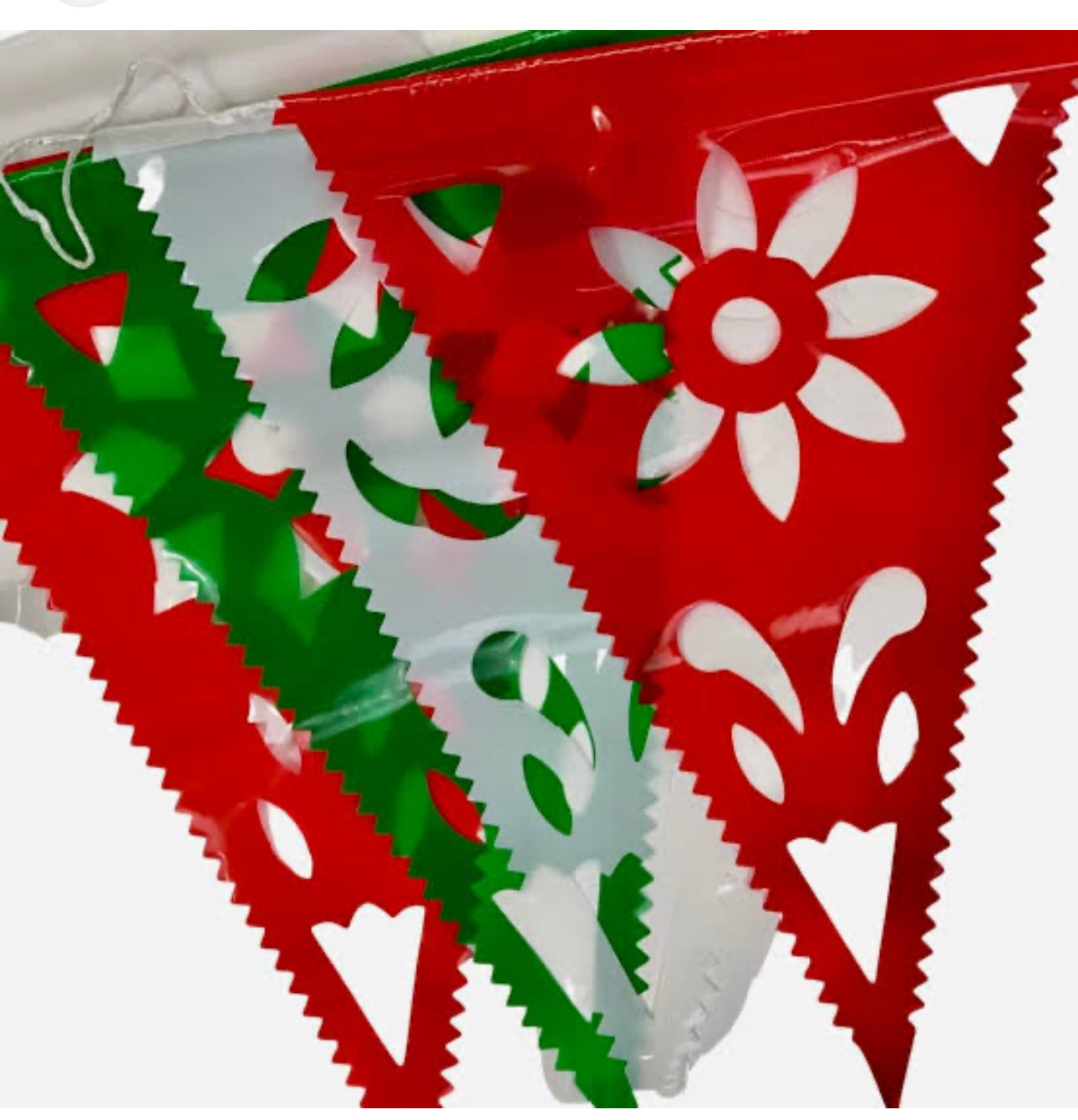 Plástico picado triángulo tricolor