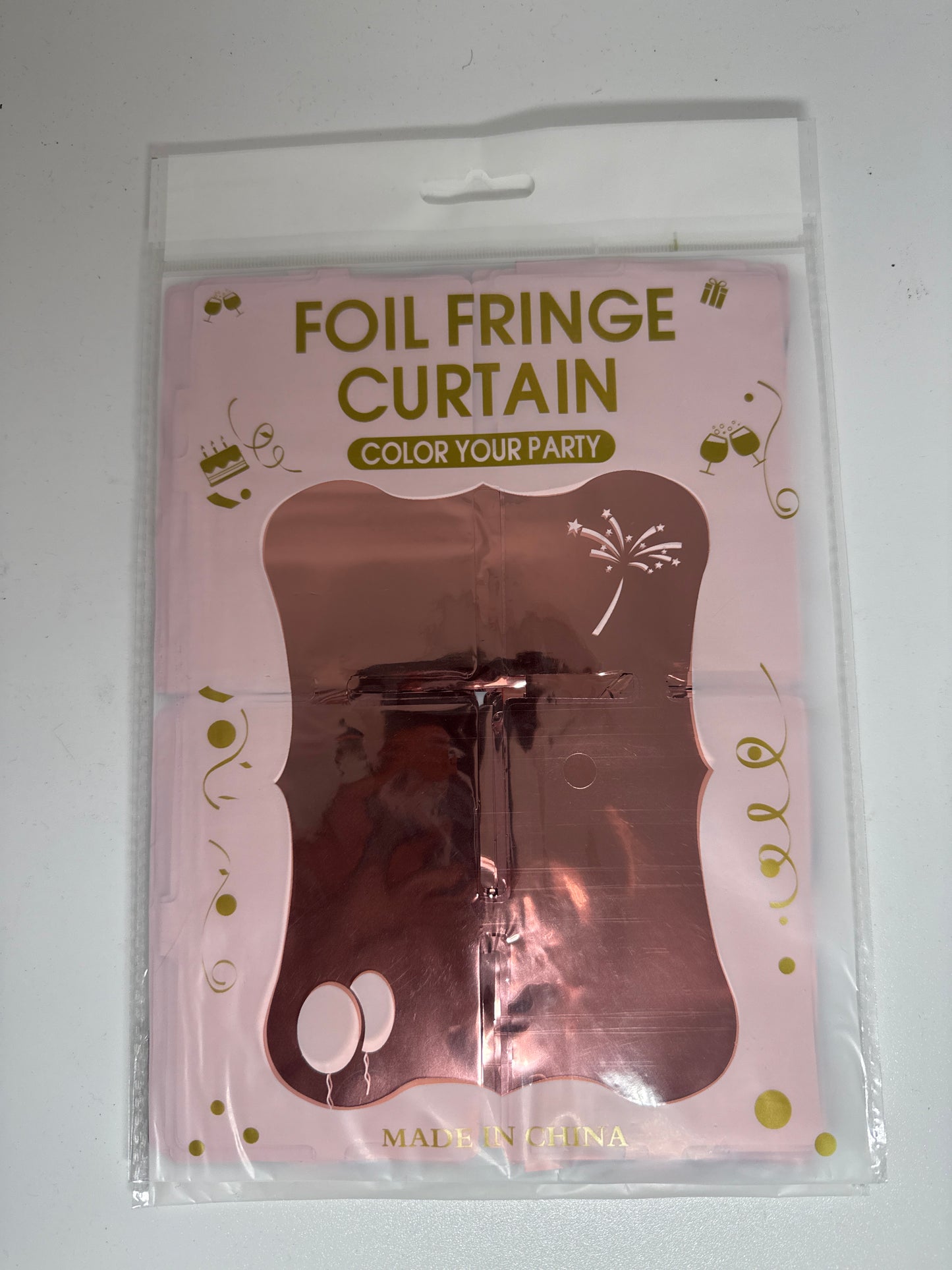 Cortinas Cuadros Grandes Mosaico Metalica ROSA CLARO