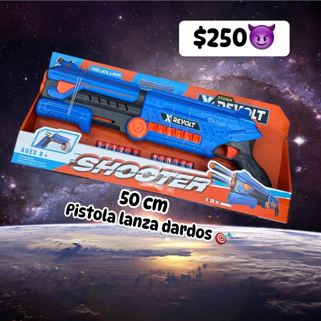 Pistola lanza dardos 50 cm