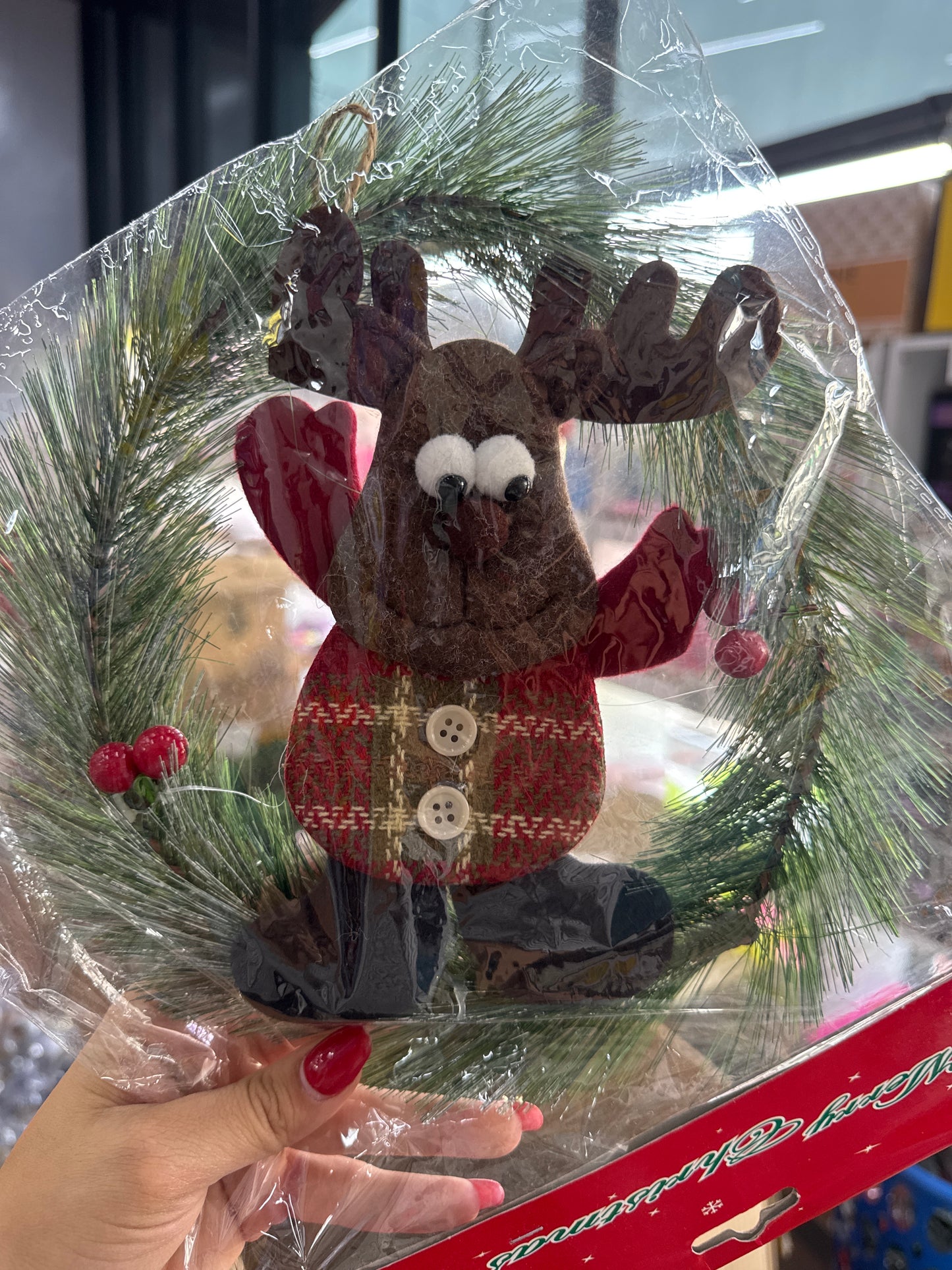 Corona navideña solo figura 28 cm