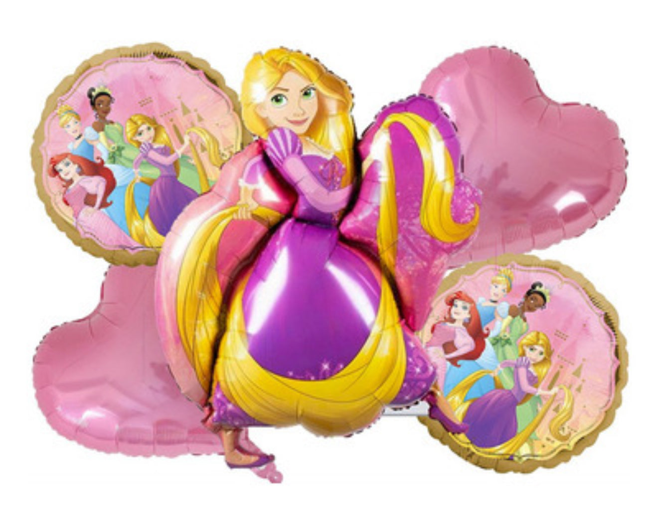Bouquet 5 globos rapunzel