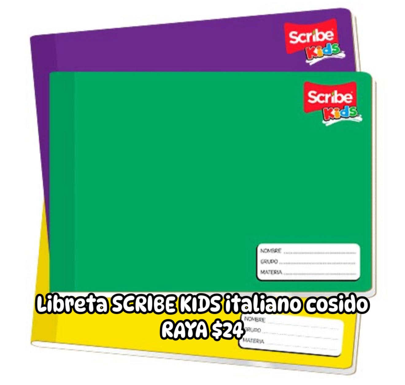 Libreta SCRIBE KIDS italiano cosido RAYA