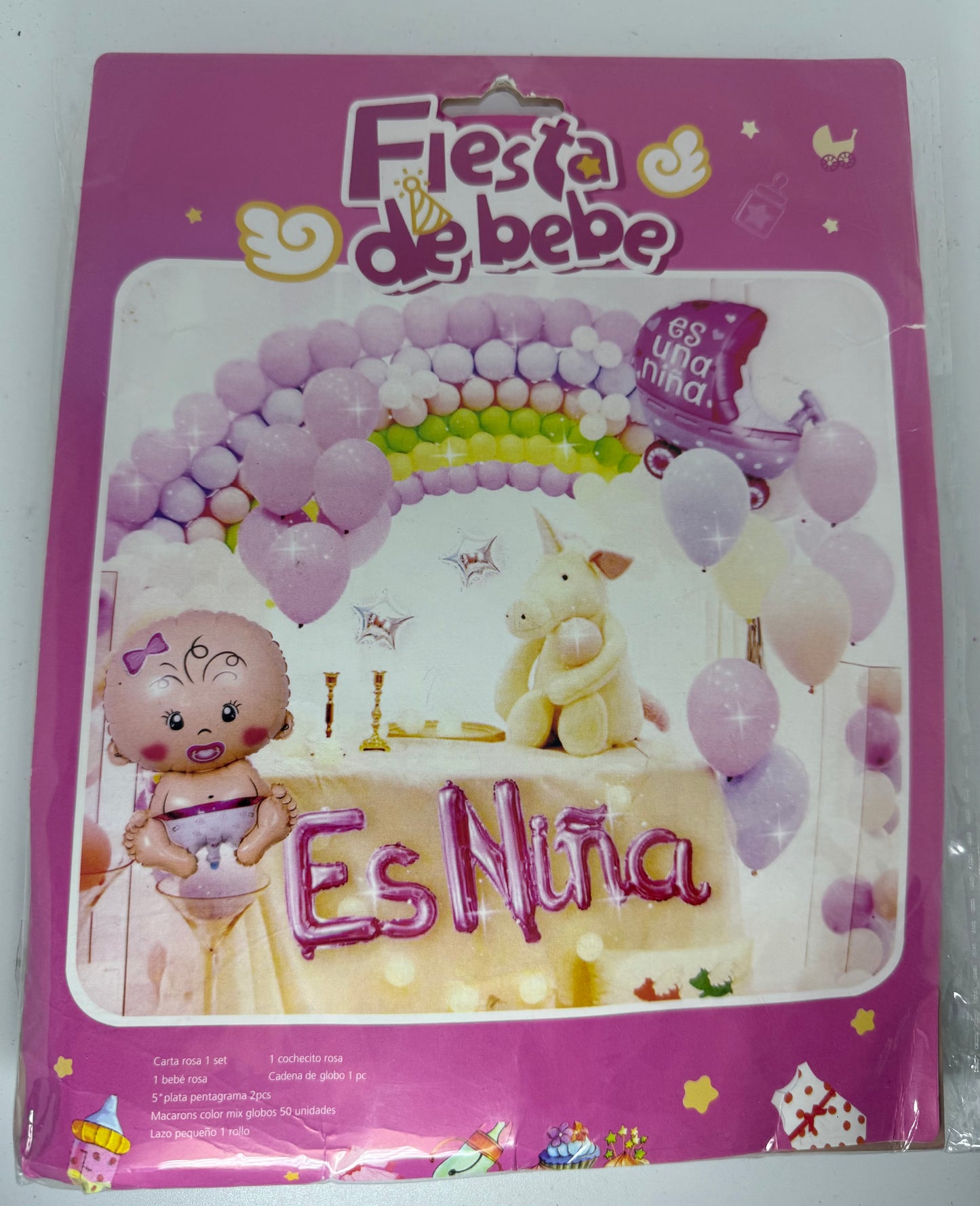 Set de globos Es NIÑA