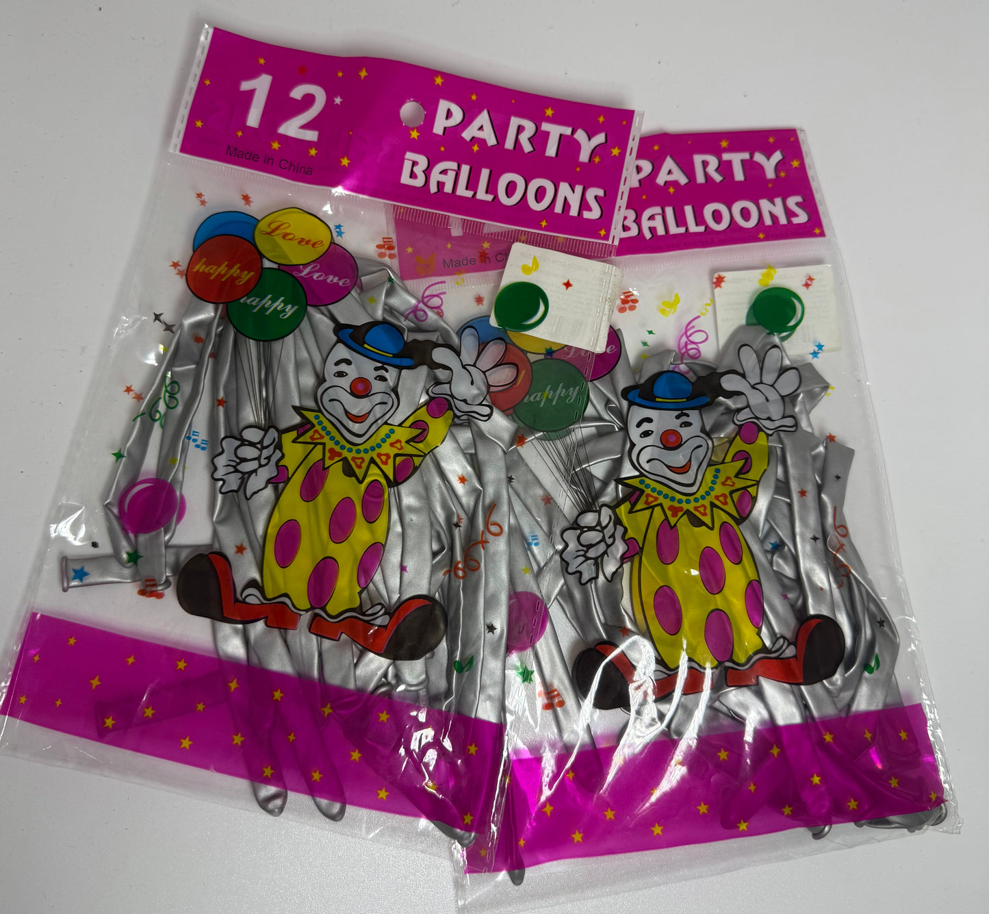 Globo largo 12 globos PLATA