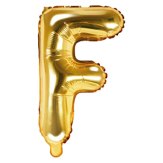 Globo Letra F dorada 32 pulgadas 75cm