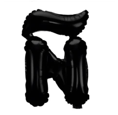 Globo Letra Ñ negro 16 pulgadas 38cm