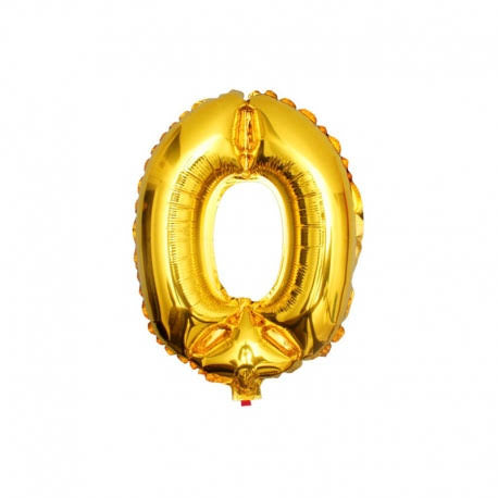 Globo Letra O dorado 16 pulgadas 41cm