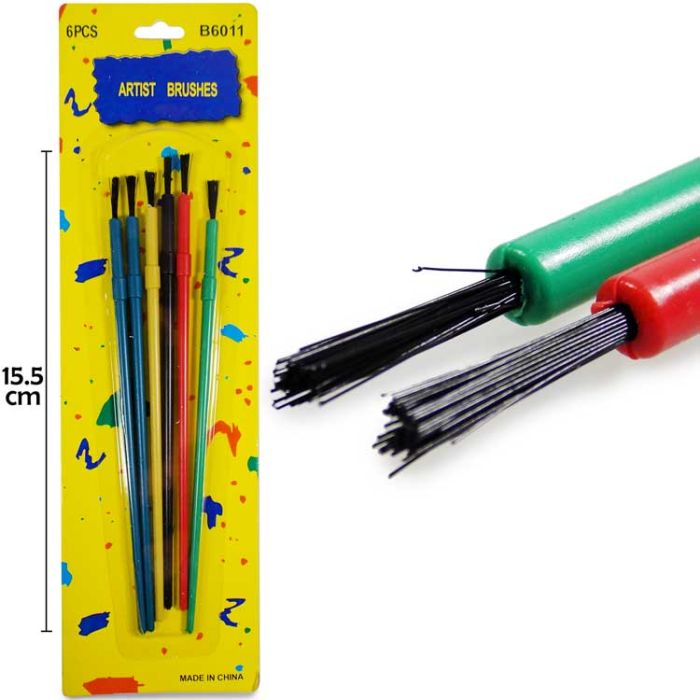 Pincel carton con 6 piezas