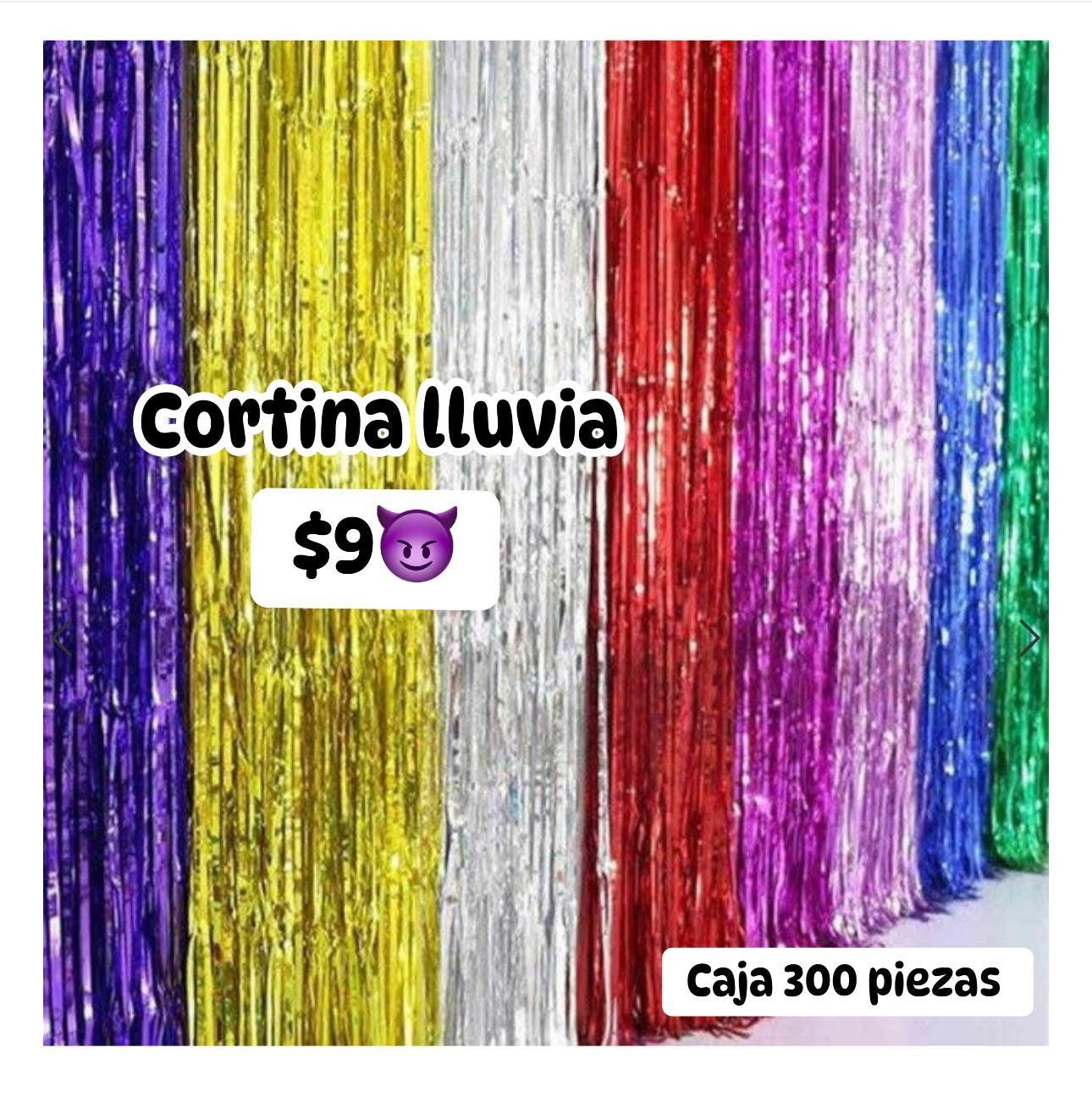 Cortina lluvia holograma colores variados
