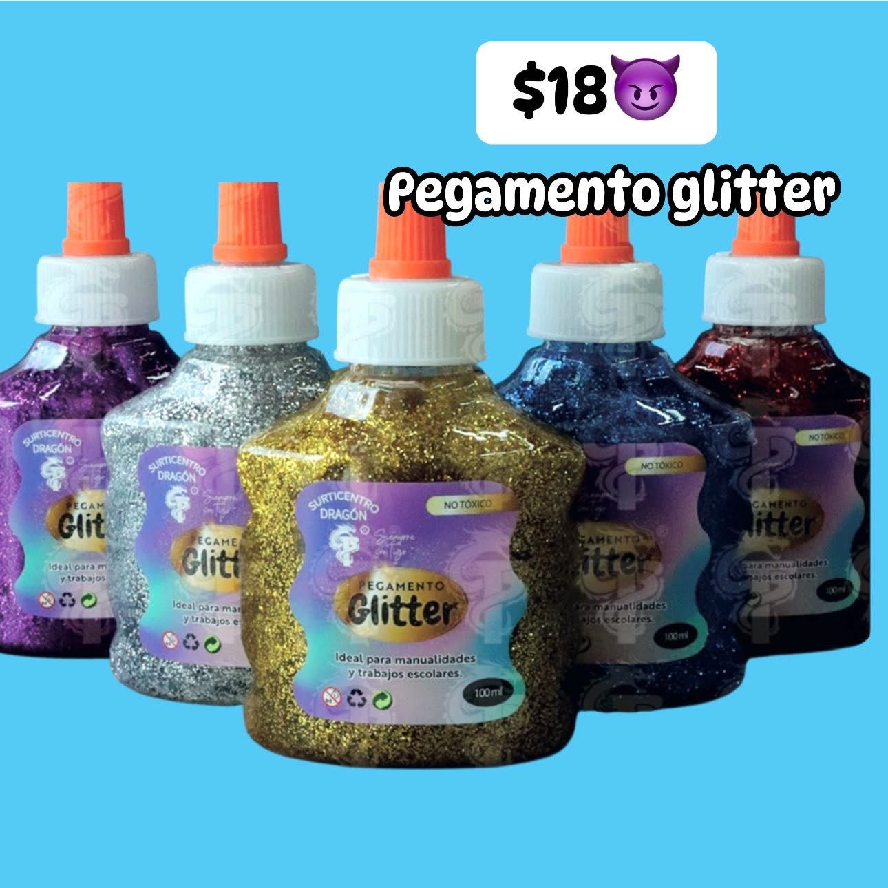 Pegamento diamantina y glitter