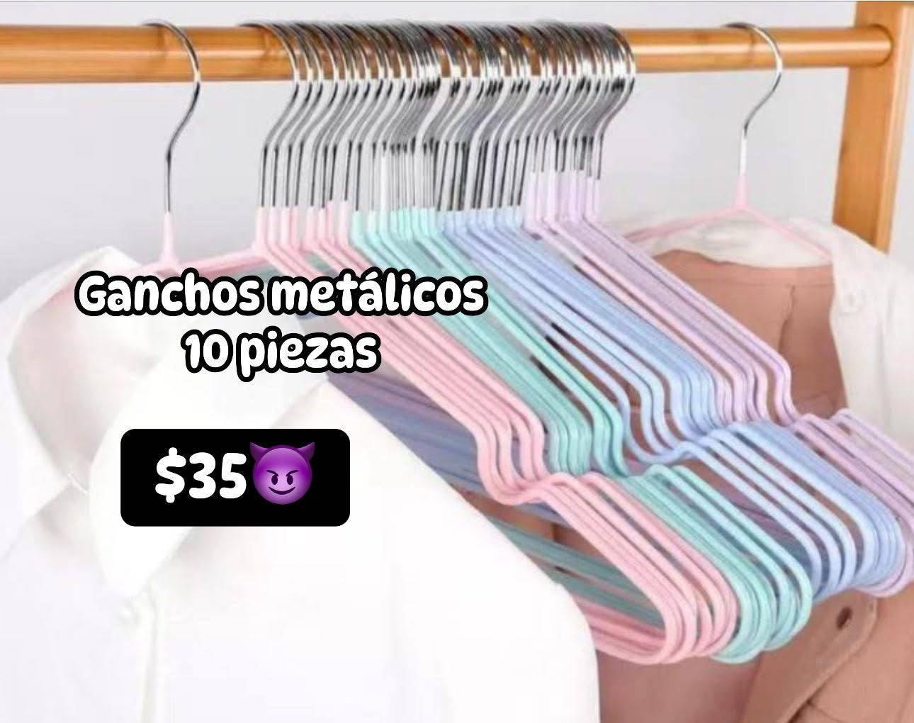 Ganchos metalicos 10 piezas