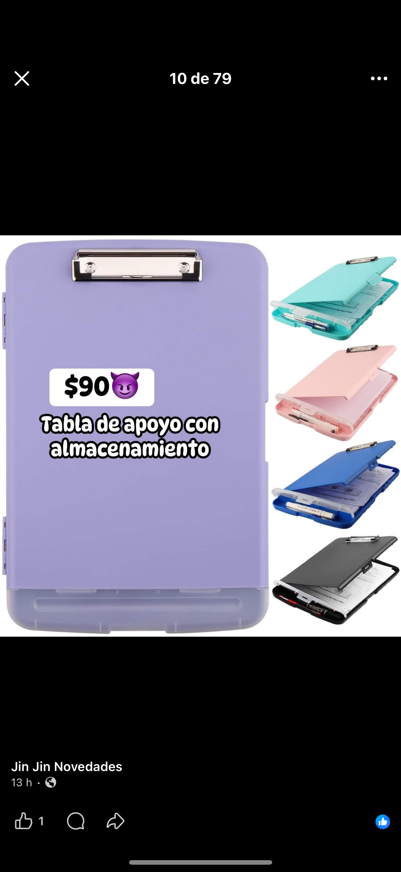 Tabla de apoyo con almacenamiento