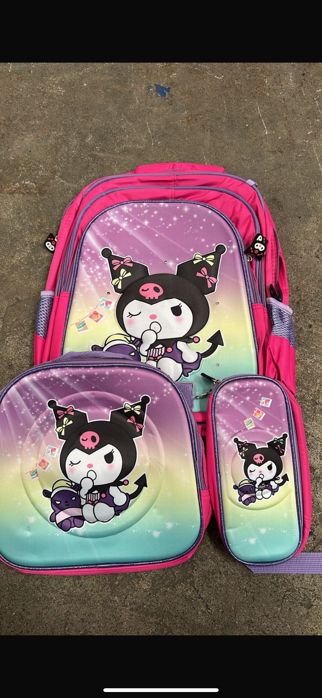 MOCHILA TRIPLE PRIMARIA KUROMI