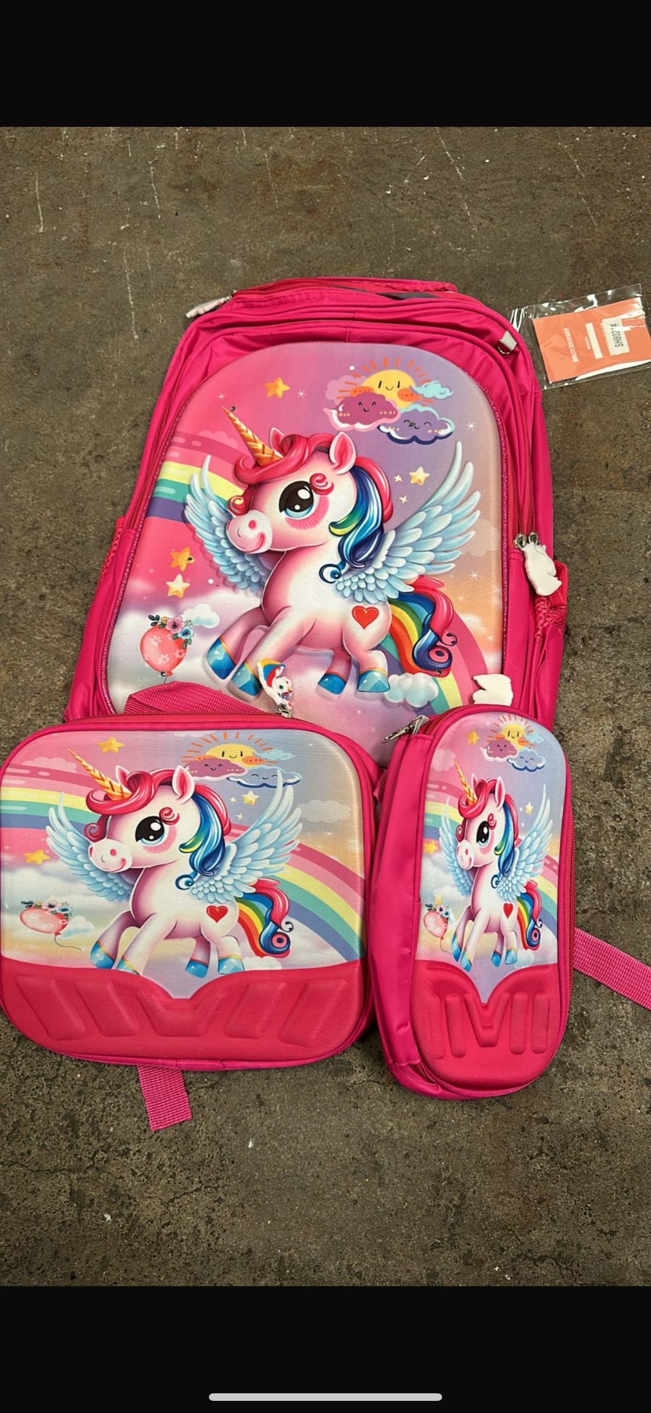 MOCHILA TRIPLE PRIMARIA unicornios