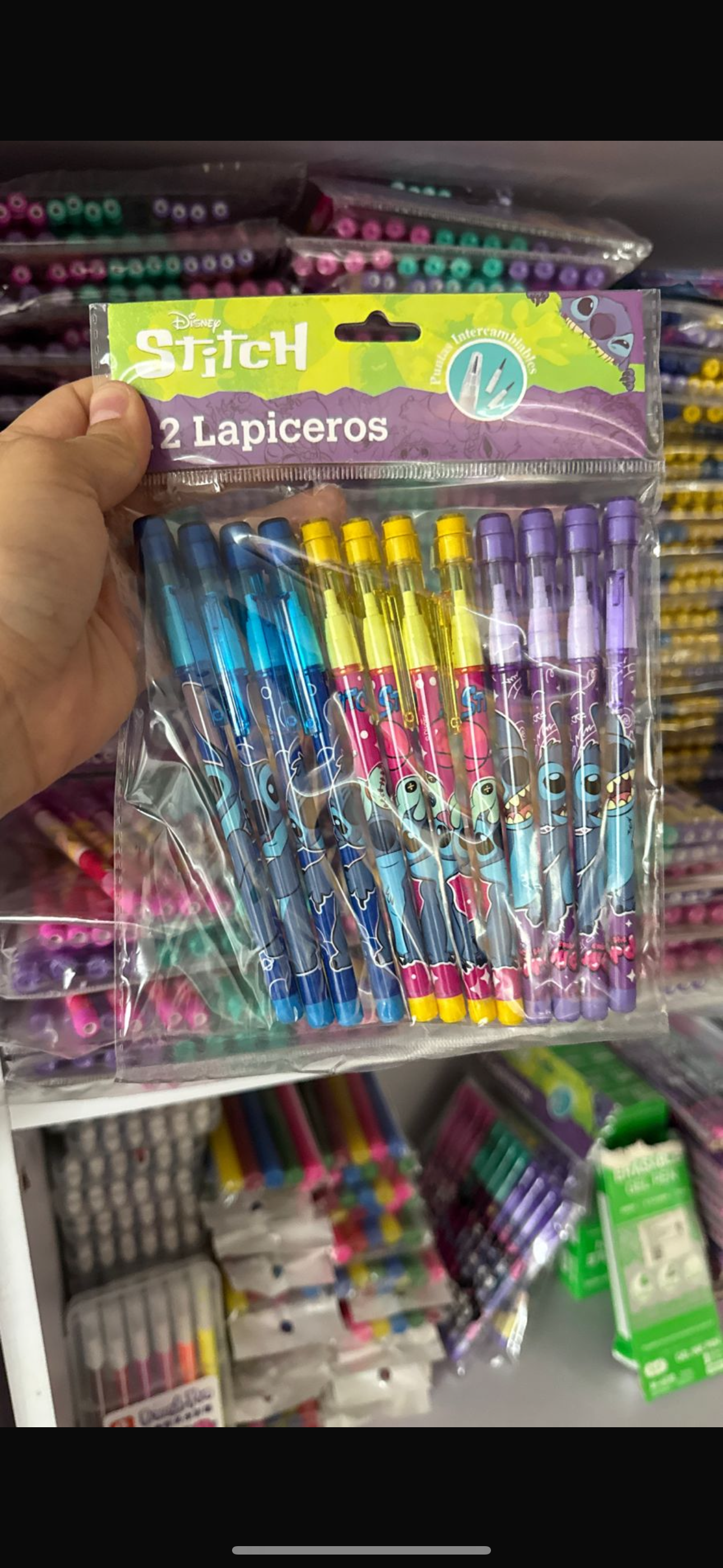 PAQUETE CON 12 lapiceros de punta intercambiable Stich