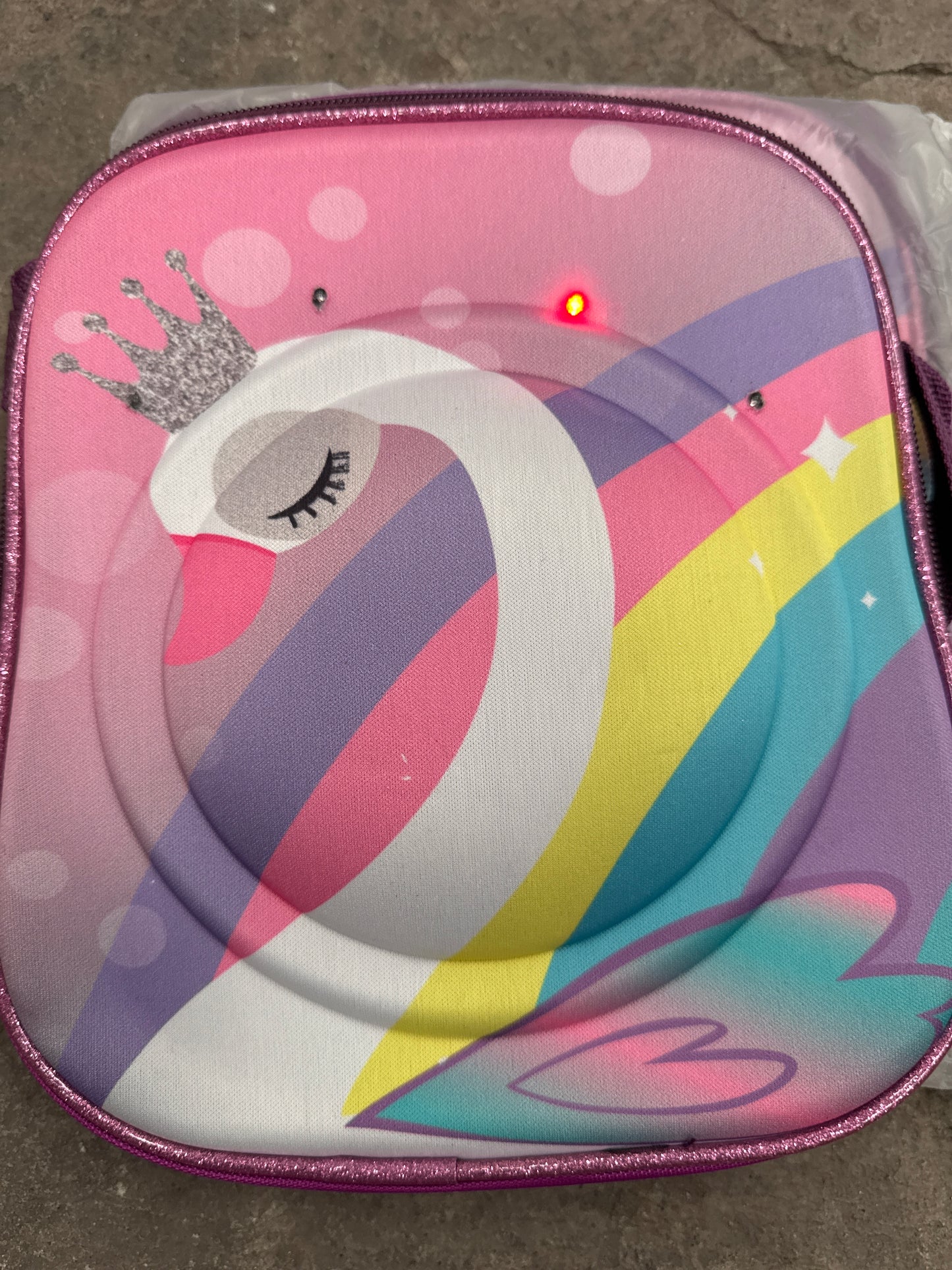 LONCHERA CON LUZ CISNE