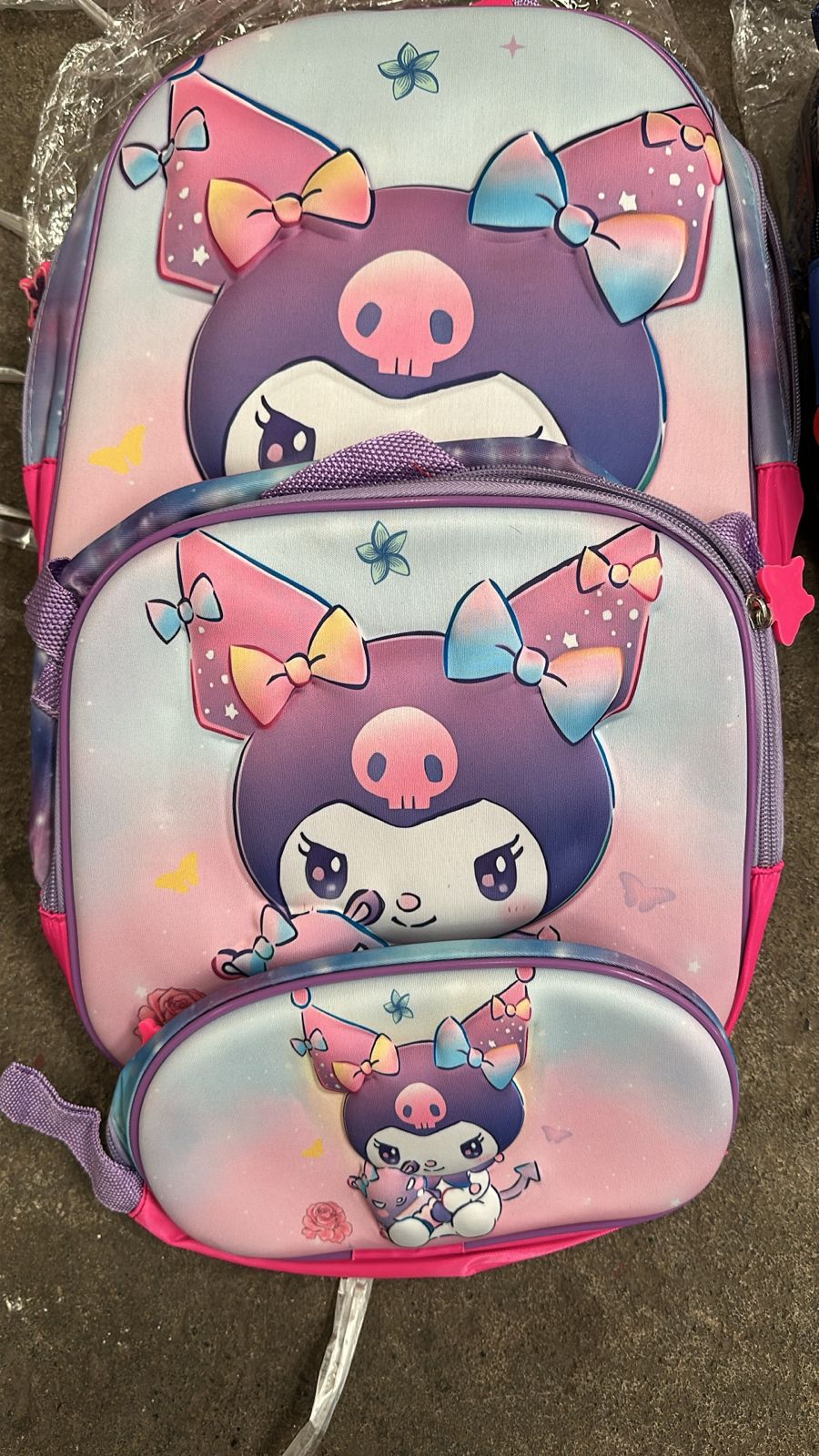 MOCHILA TRIPLE PREESCOLAR KUROMI