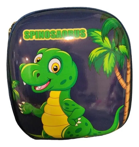 Mochila infanti dinosaurio azul