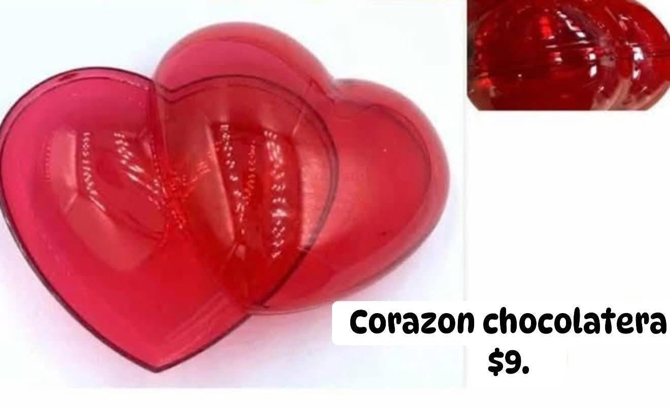 Corazon chocolate acrilico