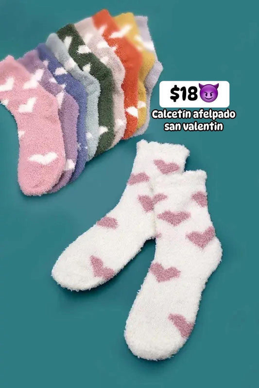 Calcetín afelpado san Valentín