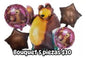 Bouquet 5 globos Masha y el oso