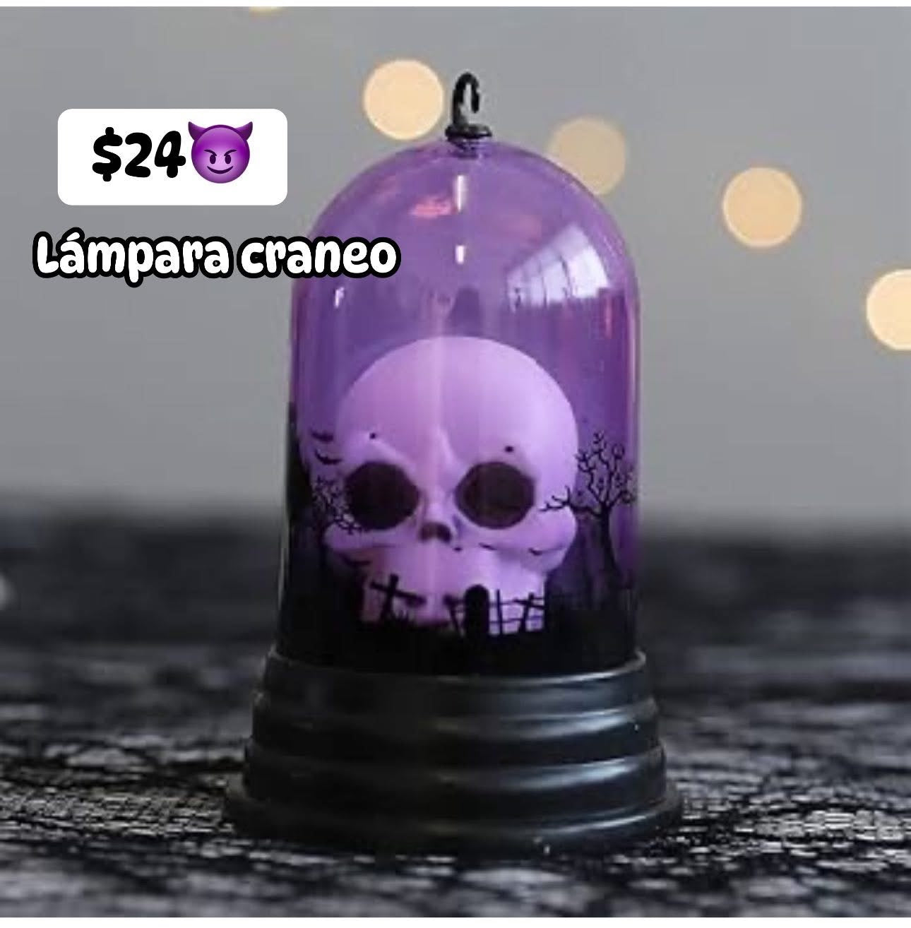 Lámpara craneo y calabaza