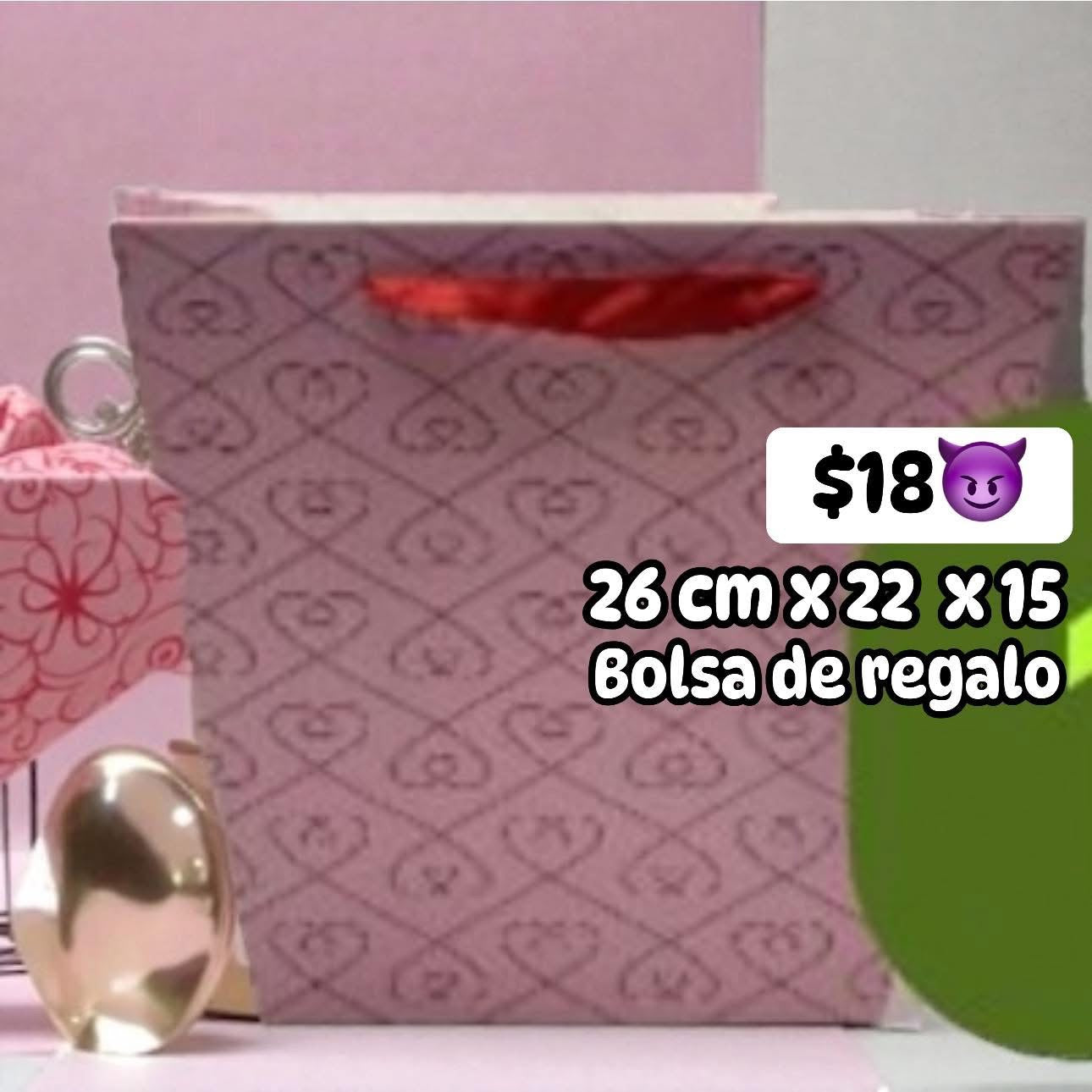 Bolsa regalo san Valentín cereza y corazón