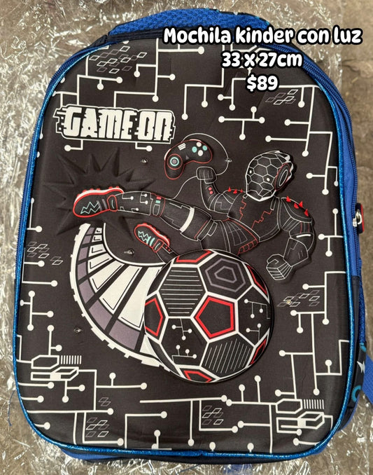Mochila kinder 33x27cm futbol