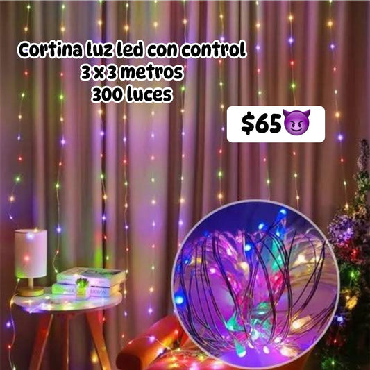 Cortina led 3x3 con control