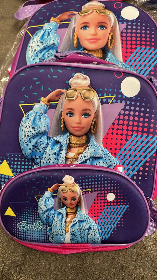 MOCHILA TRIPLE  PREESCOLAR BARBIE