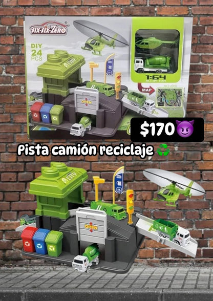 Pistas policía, reciclaje, bomberos, construcción