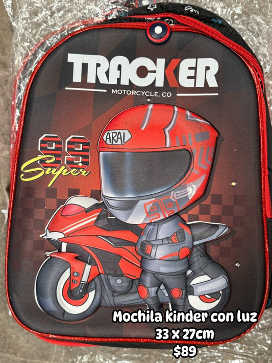 Mochila kinder 33x27cm moto tracker
