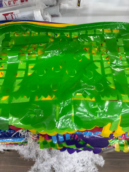 Plástico picado navideño grande