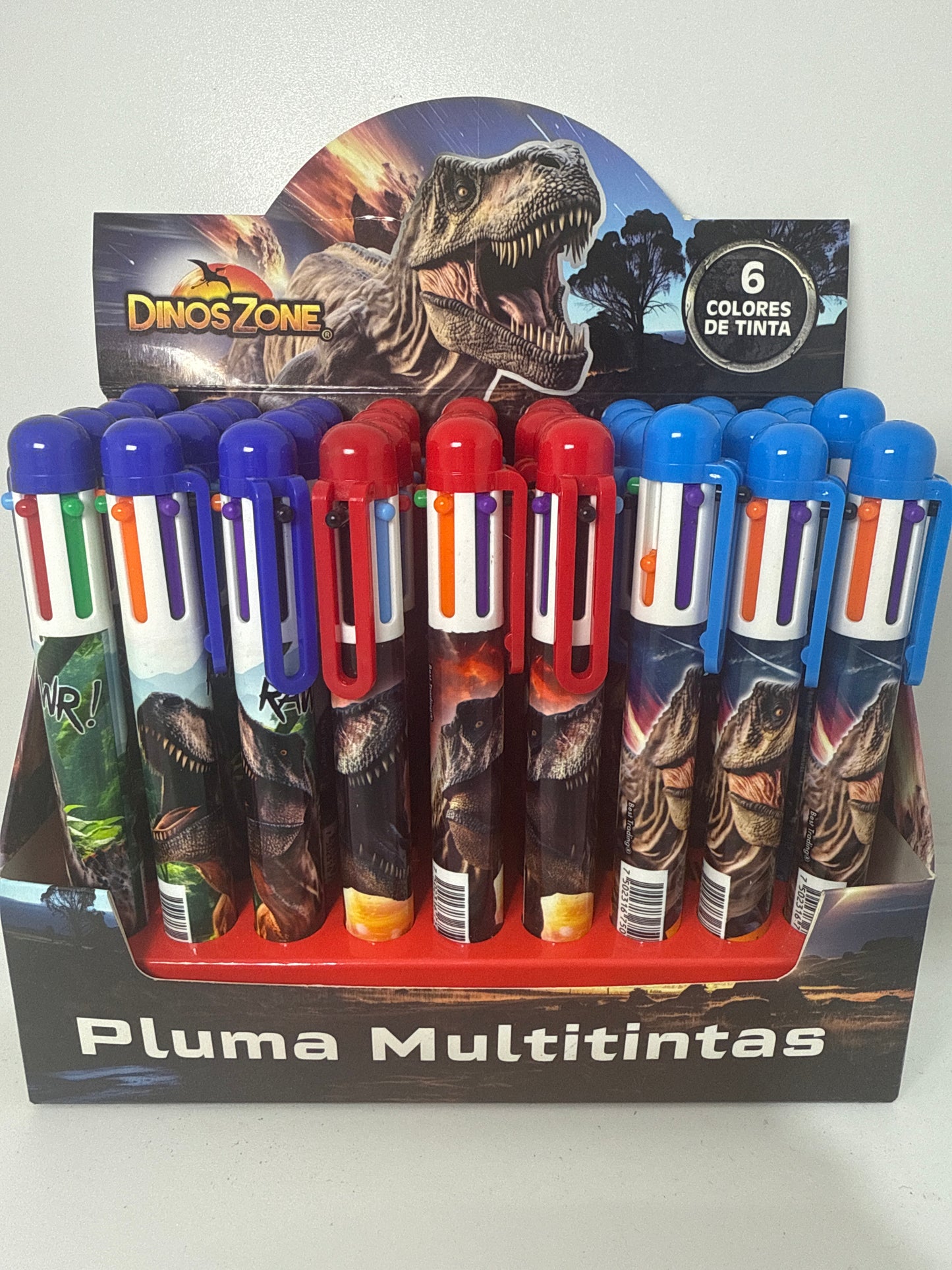 Pluma multitintas dinosaurios