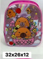 Mochila preescolar glitter capibara rosa
