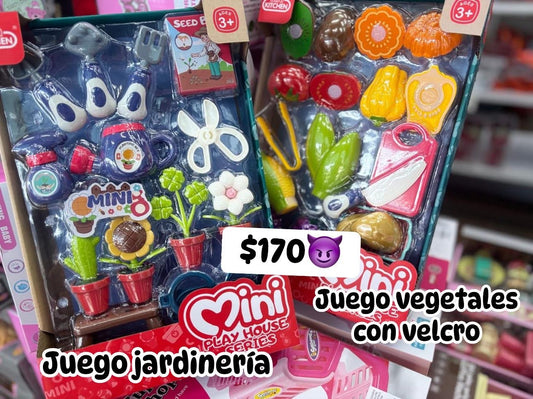 Juego jardineria, belleza, frutas, corte cabello