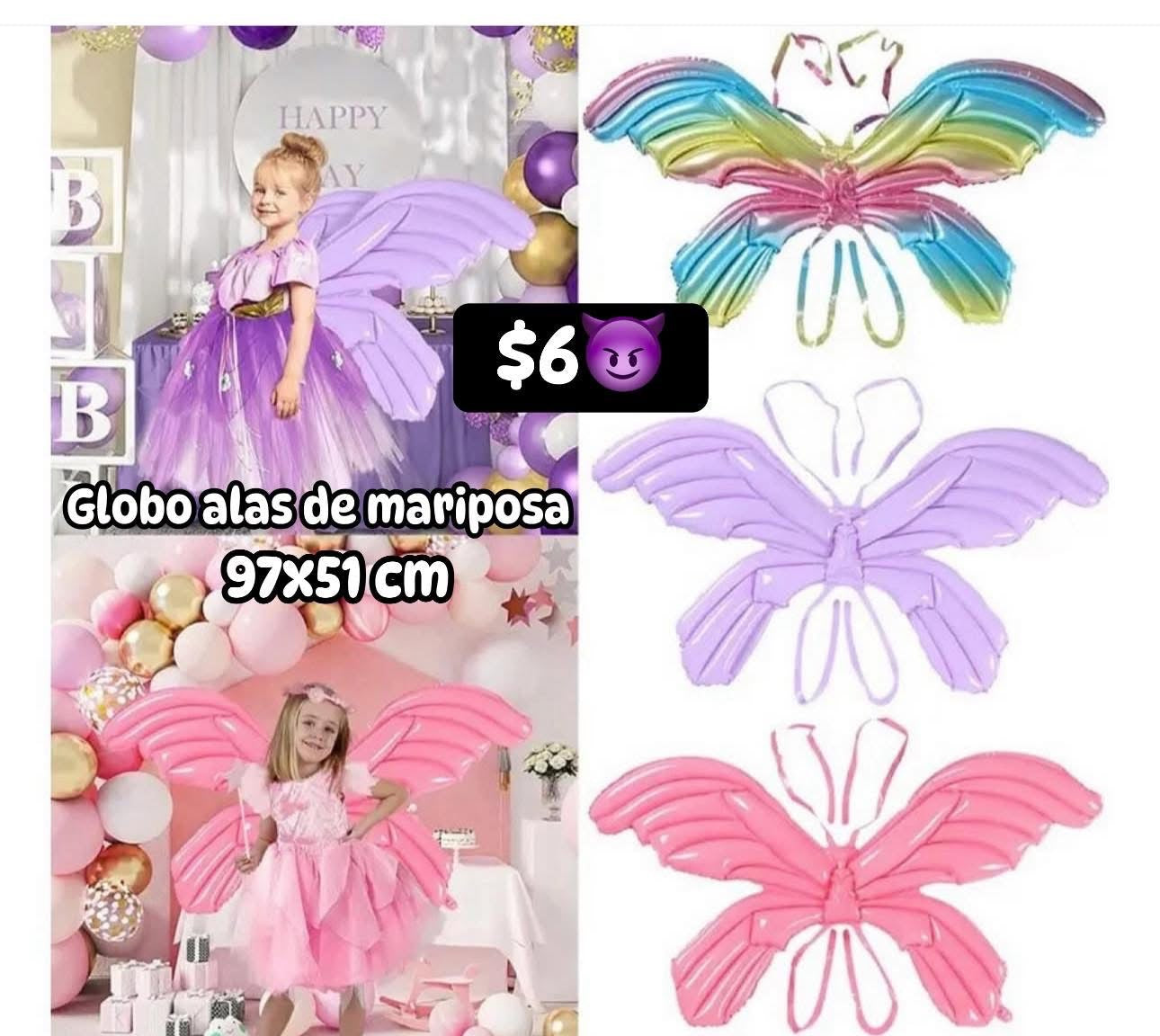 Globo alas de mariposa